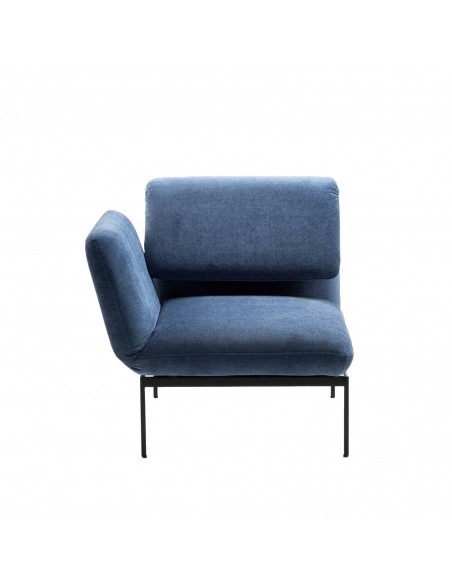 Brühlsofa roro Sessel small, multifunktional, Kopflehne und Beinstütze hoch gestellt.