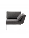 Brühl Sofa roro Sessel soft, multifunktional, Untergestell Metall, Bezug abnehmbar. Sessel in Grundposition.