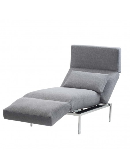 Brühlsofa roro Sessel soft, multifunktional, Untergestell Metall, Bezug abnehmbar. Sessel in Grundposition.