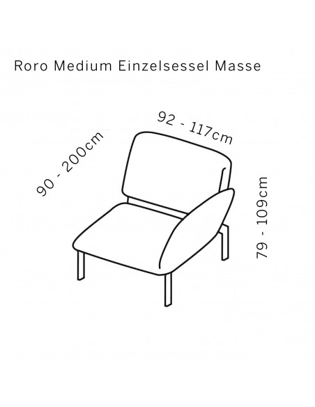 Brühl Sofa Roro Medium Single Chair, multifunctional, available at Sato in Zurich, Switzerland