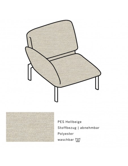 Brühl Sofa Roro Medium Single Chair, multifunctional, available at Sato in Zurich, Switzerland