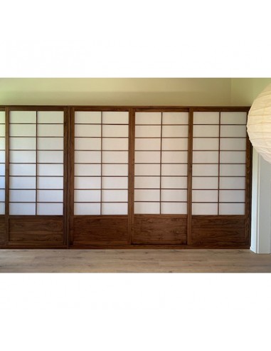 Sato Shoji cabinet Todana walnut with washstand sliding doors