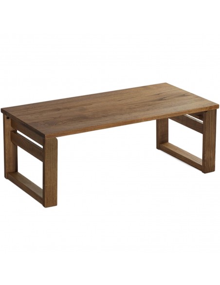 Folding Table Japan, solid wood without metal, mechanism in wood, dark chestnut wood