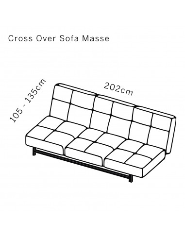 Brühl Sofa Cross Over, formklar, funktional, ästhetisch, Lounge, Sofabett, Doppelliege, verstellbare Rückenlehne