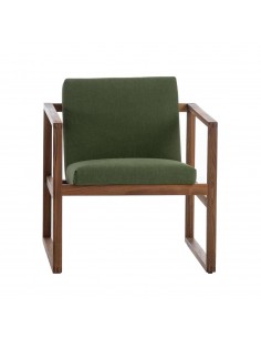 Grace Wood armchair, Brühl, available at Sato in Zurich, elegant, minimalist, wooden frame, single armchair, upholstered seat, s 2