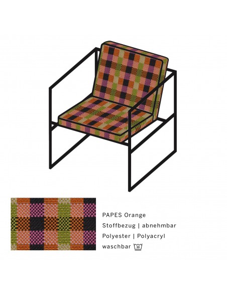 Brühl armchair, Grace Metal, armchair, single armchair, minimalist, filigree, aesthetic, metal frame black powder-coated Brühl armchair, Grace Metal, armchair, single armchair, minimalist, filigree, aesthetic, metal frame black powder-coated