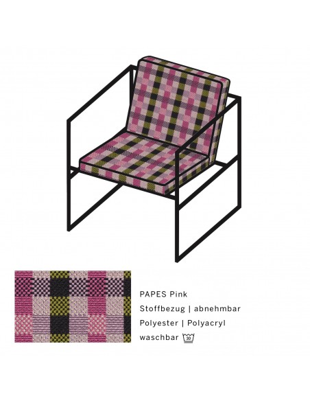 Brühl armchair, Grace Metal, armchair, single armchair, minimalist, filigree, aesthetic, metal frame black powder-coated Brühl armchair, Grace Metal, armchair, single armchair, minimalist, filigree, aesthetic, metal frame black powder-coated