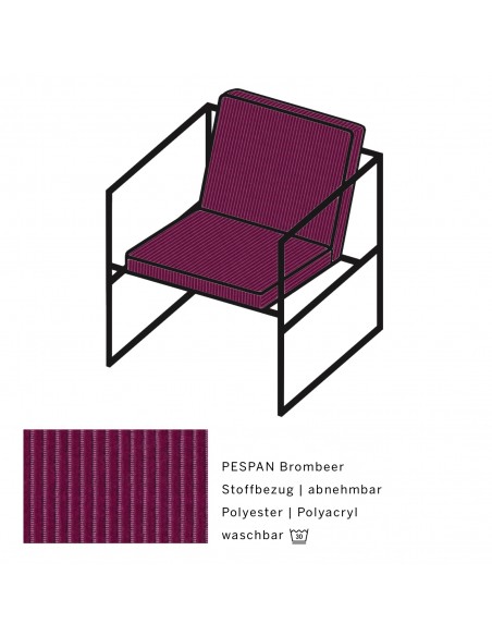 Brühl armchair, Grace Metal, armchair, single armchair, minimalist, filigree, aesthetic, metal frame black powder-coated Brühl armchair, Grace Metal, armchair, single armchair, minimalist, filigree, aesthetic, metal frame black powder-coated