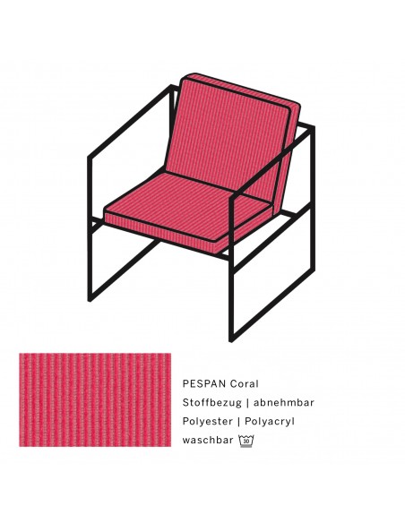 Brühl armchair, Grace Metal, armchair, single armchair, minimalist, filigree, aesthetic, metal frame black powder-coated Brühl armchair, Grace Metal, armchair, single armchair, minimalist, filigree, aesthetic, metal frame black powder-coated