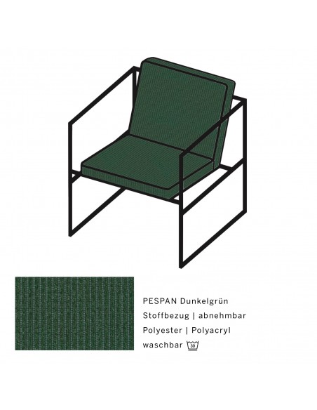 Brühl armchair, Grace Metal, armchair, single armchair, minimalist, filigree, aesthetic, metal frame black powder-coated Brühl armchair, Grace Metal, armchair, single armchair, minimalist, filigree, aesthetic, metal frame black powder-coated