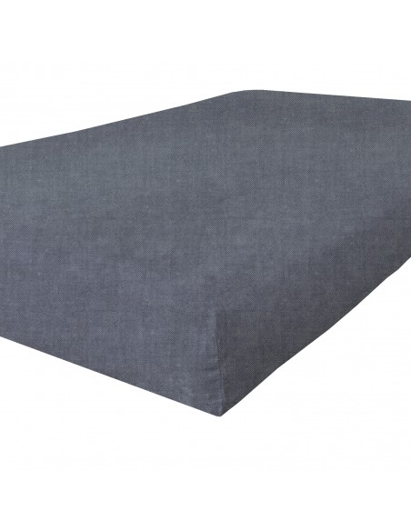 Stoff Bio leinen col. blau