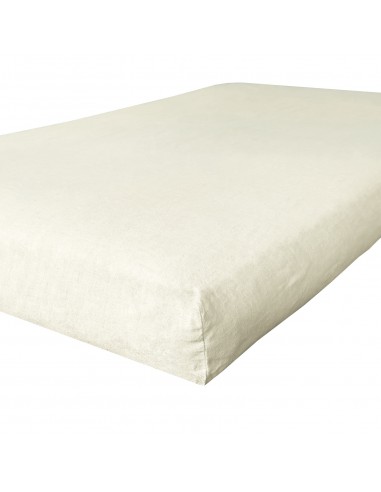 Spannlaken Stoff Bio leinen col. creme weiss