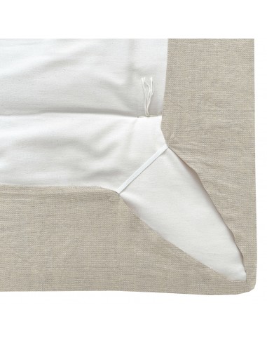 Fitted sheet with elasticated drawstring fabric organic linen col. natur