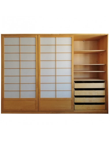 Sato Shoji cabinet Todana alder with washstand sliding doors, drawers and shelves.