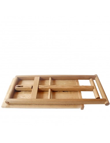 Faltbar Beistelltisch Japan leicht und flexibel, Massivholz Kastanie und Eiche