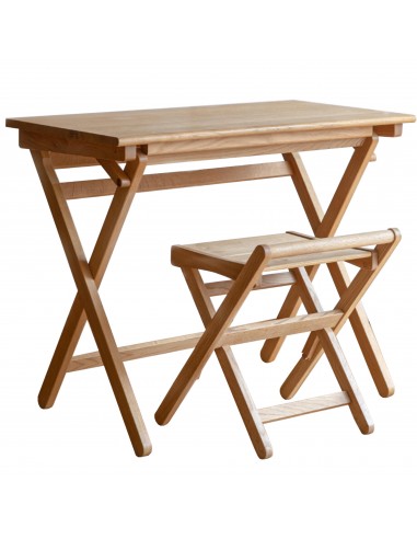 Folding Table H70 Japan leicht und flexibel, Massivholz Kastanie und Eiche