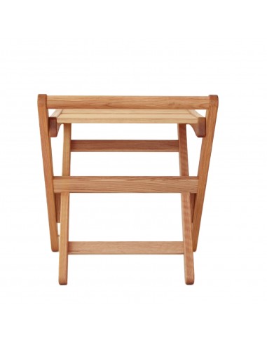 Hocker faltbar Japan leicht und flexibel, Massivholz Kastanie und Eiche