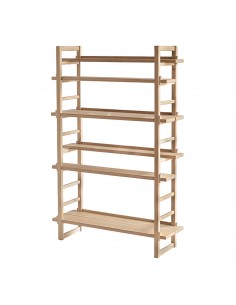 Regal Japan leicht und flexibel, Massivholz Kastanie und Eiche, Metallfrei 2