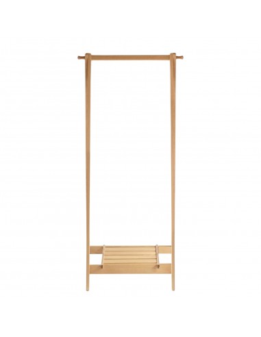 Garderobe Japan leicht und flexibel, Massivholz Kastanie und Eiche, Metallfrei