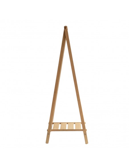 Garderobe Japan leicht und flexibel, Massivholz Kastanie und Eiche, Metallfrei