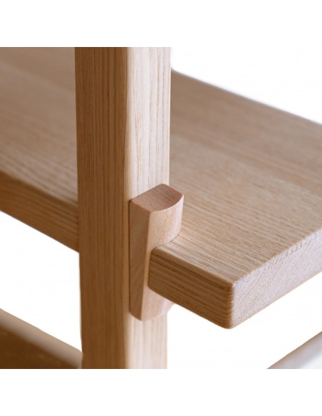 Regal Japan leicht und flexibel, Massivholz Kastanie und Eiche, Metallfrei