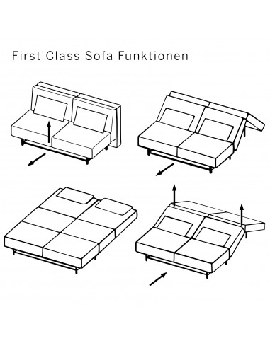 First Class Sofa Brühl sofa bed easy transformation into a bed Sato Zurich Switzerland First Class Sofa Brühl sofa bed easy transformation into a bed Sato Zurich Switzerland