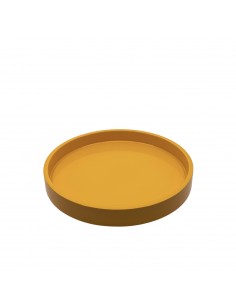 Lacktablett Vietnam rund Durchmesser 20cm gelb