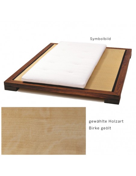 Sato Bett Chikarà Holzmuster, Birke Massivholz geölt
