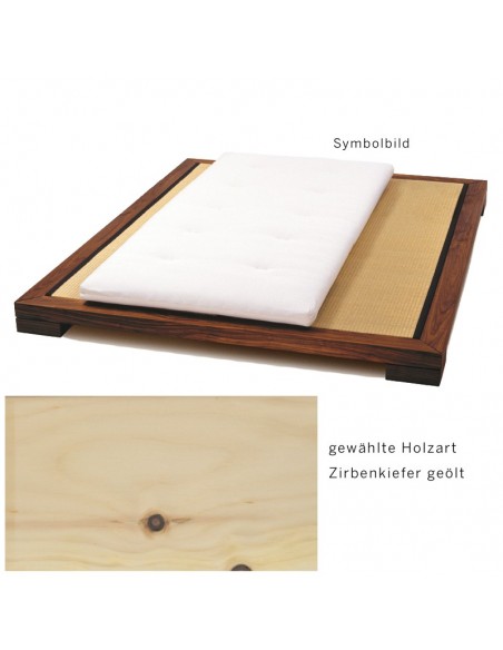 Sato Bett Chikarà Holzmuster, Zirbenkiefer Massivholz geölt