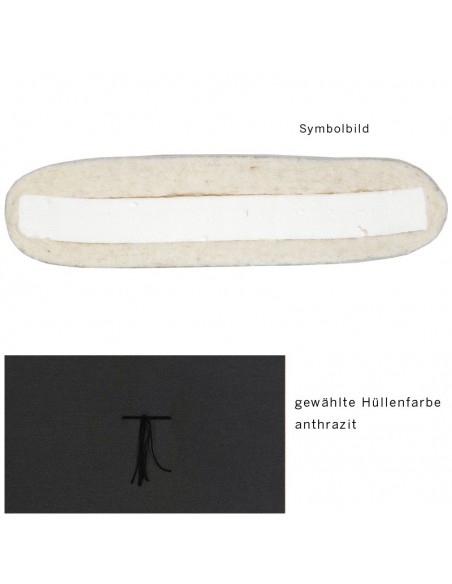 Sato Futon Rollmatte anthrazit mit Natur-Latex uns Schurwolle, rollbar