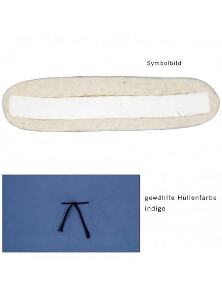 Sato futon roll mat indigo with natural latex and virgin wool, rollable