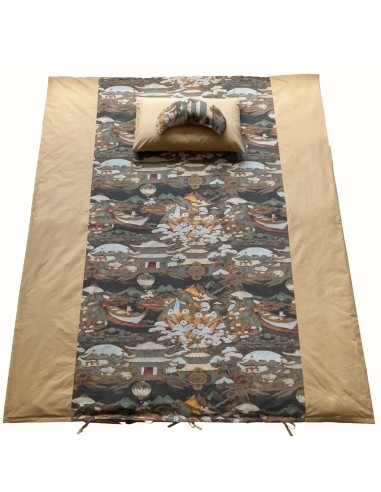 Sato-Duvet Ueberzug Baumwolle, Oriental Muster und Percal caramel passende Kissen Sato-Duvet Ueberzug Baumwolle, Oriental Muster und Percal caramel passende Kissen