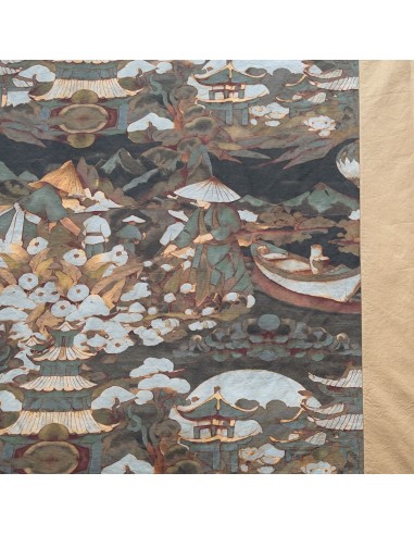 Sato-Duvet Stoffmuster Baumwolle, Oriental Muster und Percal caramel Sato-Duvet Stoffmuster Baumwolle, Oriental Muster und Percal caramel