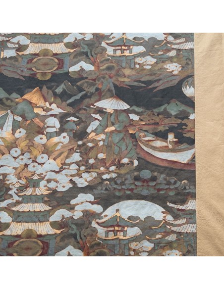 Sato-Duvet Stoffmuster Baumwolle, Oriental Muster und Percal caramel Sato-Duvet Stoffmuster Baumwolle, Oriental Muster und Percal caramel