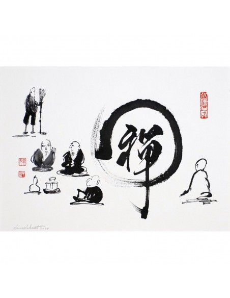 Zen-Spirit | Tuschemalerei, Sanae Sakamoto Zen-Spirit | Tuschemalerei, Sanae Sakamoto