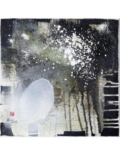 L45 Moon in the Pond | Painting