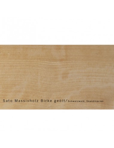 Sato Bett Sandai Holzmuster, Birke Massivholz geölt