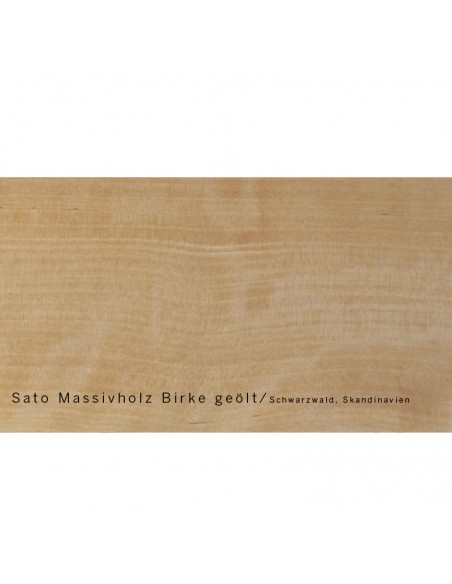 Sato Bett Sandai Holzmuster, Birke Massivholz geölt