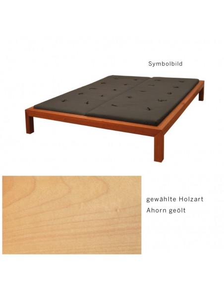 Sato Bett Sanbo Holzmuster, Ahorn Massivholz geölt