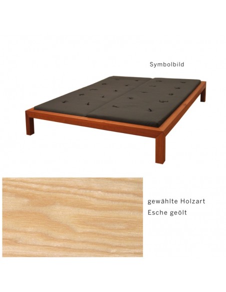 Sato Bett Sanbo Holzmuster, Esche Massivholz geölt