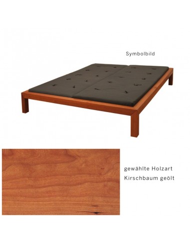 Sato bed Sanbo wood pattern, oiled solid cherry wood