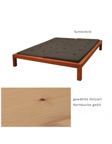 Sato Bett Sanbo Holzmuster, Kernbuche Massivholz geölt