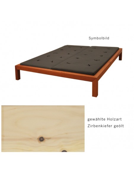 Sato Bett Sanbo Holzmuster, Zirbenkiefer Massivholz geölt