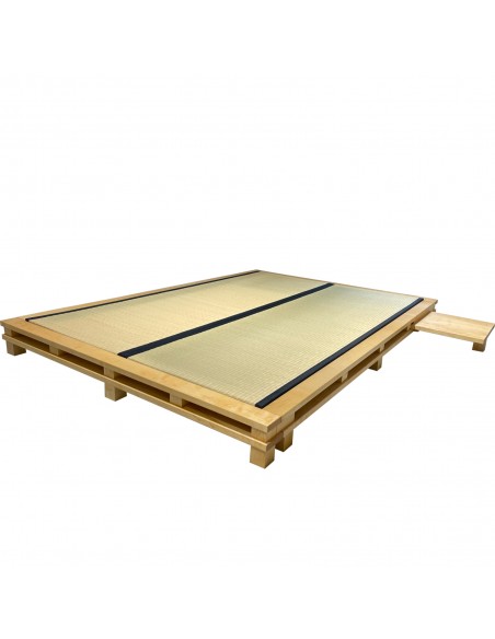 Sato Bett Sandai Holzmuster, Birke Massivholz geölt