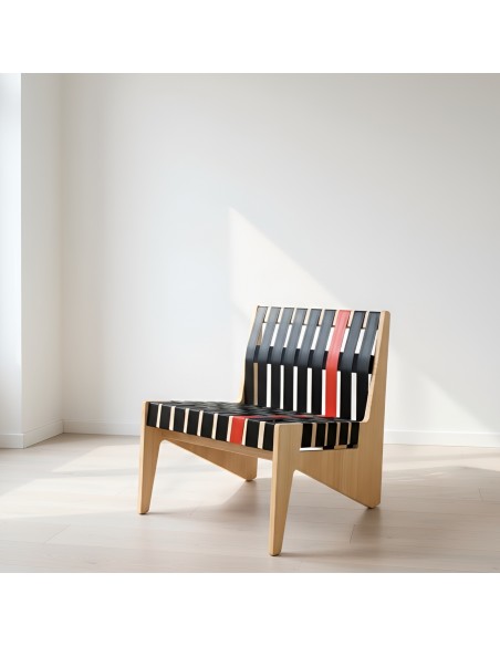 Torinas Belt Chair Lounge schwarz rot