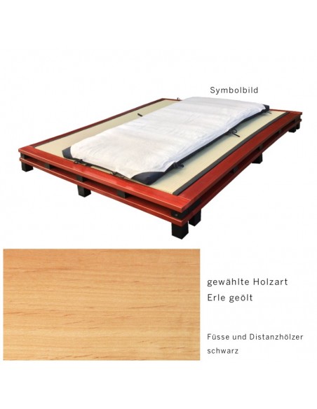 Sato Bett Sandai Holzmuster, Erle Massivholz geölt