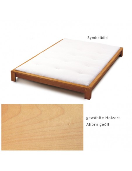 Sato Bett Kobito Holzmuster, Ahorn geölt Massivholz