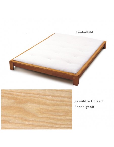 Sato Bett Kobito Holzmuster, Esche geölt Massivholz