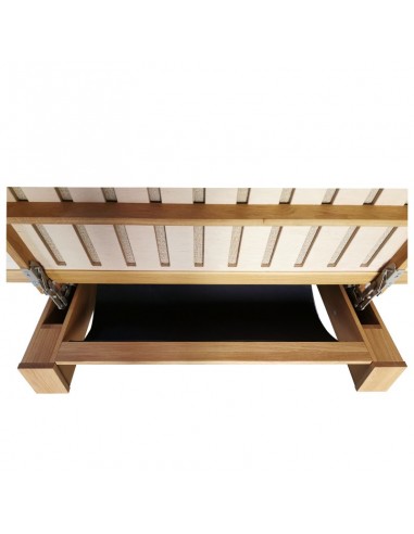 Sofa bed Hana classic, solid oak with comforter compartment