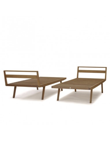 Brandina zwei einzel Betten, Eiche Massivholz geölt natur OF, Herkunft Italien